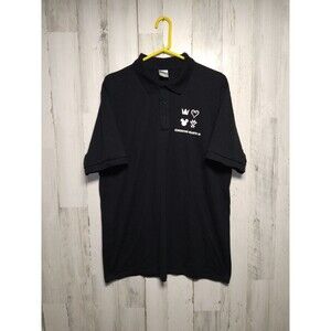 KINGDOM HEARTS 3 III video game polo golf Disney T-Shirt Men's XL Black